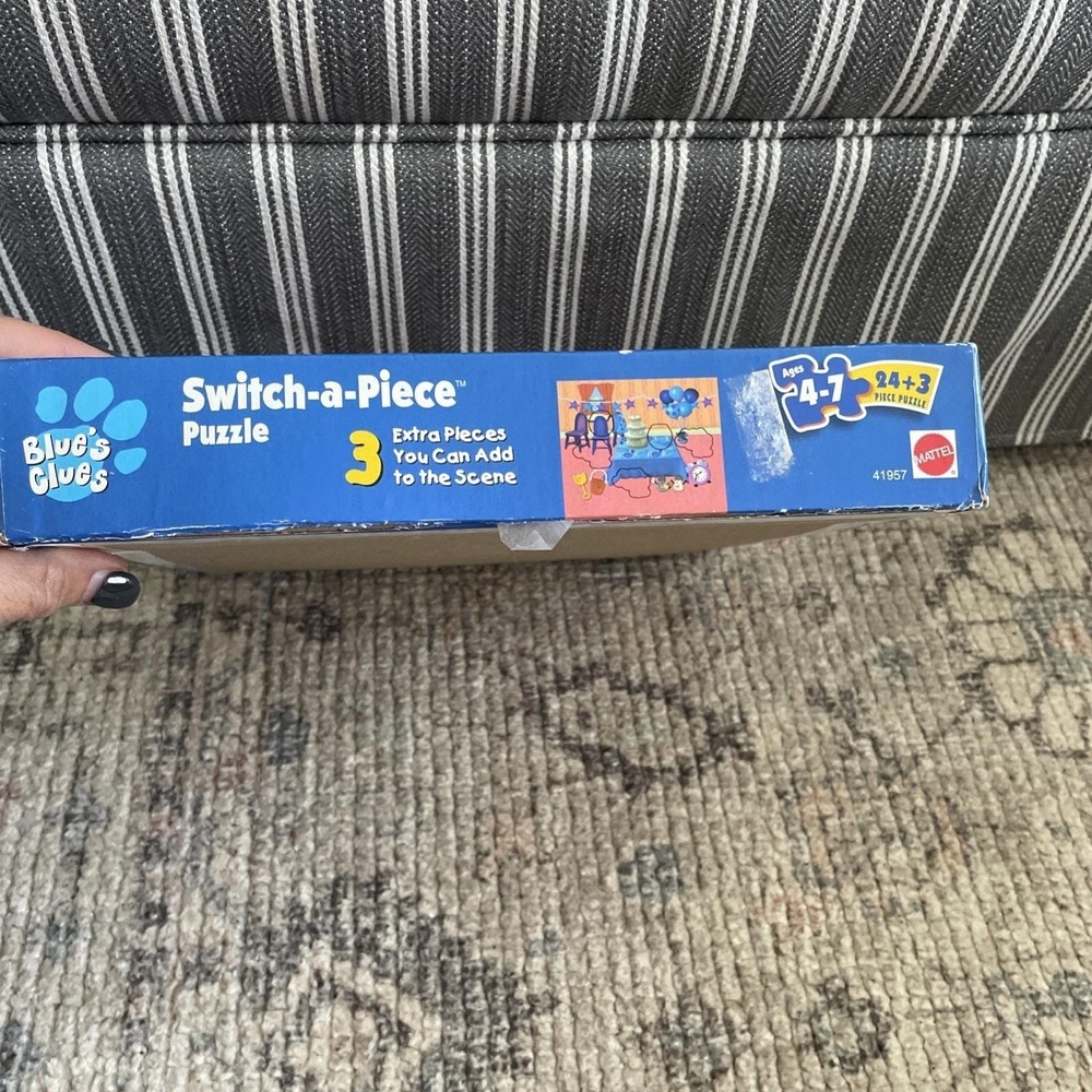 1998 VTG Retro Mattel Viacom Blue's Clues Switch a piece Puzzle 27 pc Kids Toy - Picture 5 of 5